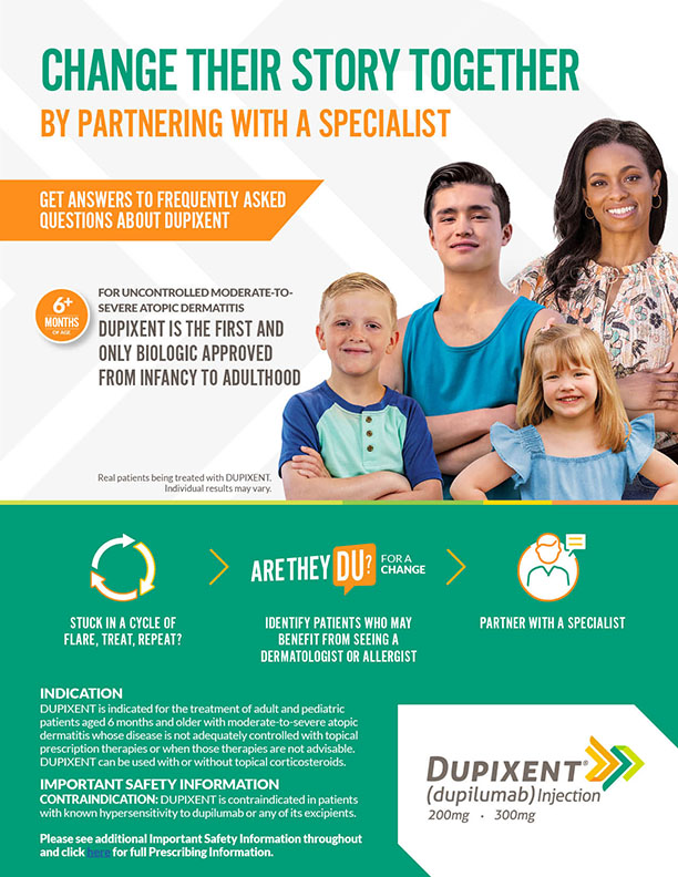 Dupixent® (dupilumab) FAQ brochure for atopic dermatitis